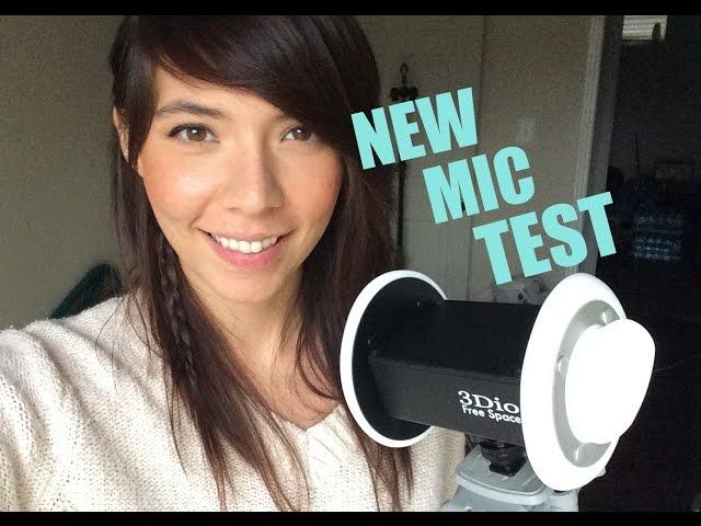 ASMR 3Dio Free Space Mic Test! *Whispers, Crinkles, and Ear Brushing*