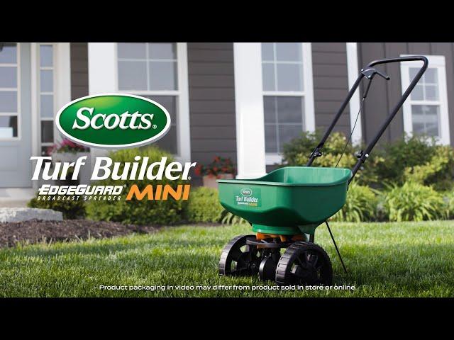 How To Use Scotts® Turf Builder® Edgeguard® Mini Broadcast Spreader