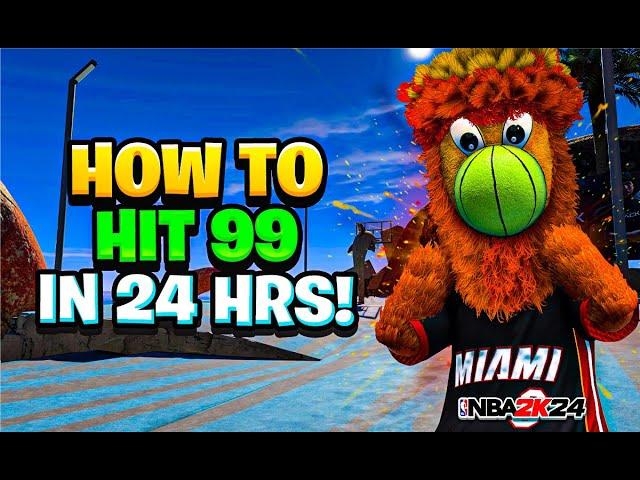 HOW TO HIT 99 OVERALL FAST AND EASY ON NBA 2K24!! HOW TO EASILY HIT 99 IN 24 HOURS!!