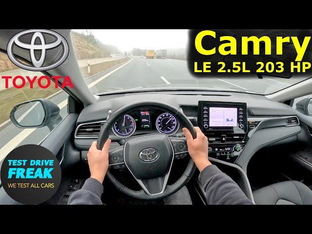 2020 Toyota Camry LE 2.5L 203 HP  TOPSPEED Autobahn POV | German Autobahn Drive with no speed limit