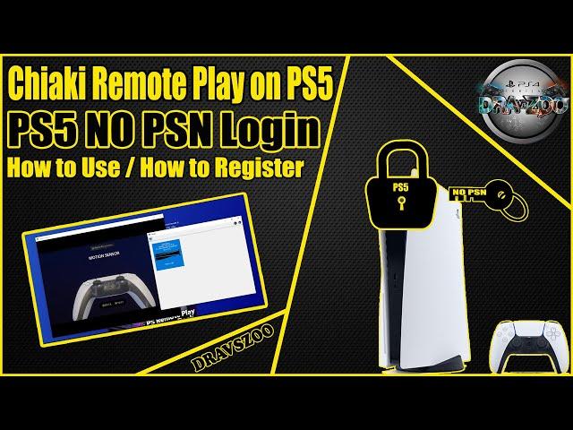 How to use Chiaki Remote Play on PS5 NO PSN Login | How to Register Chiaki