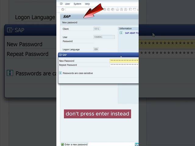 Change your Password in SAP by yourself #sap #password #change #sapgui