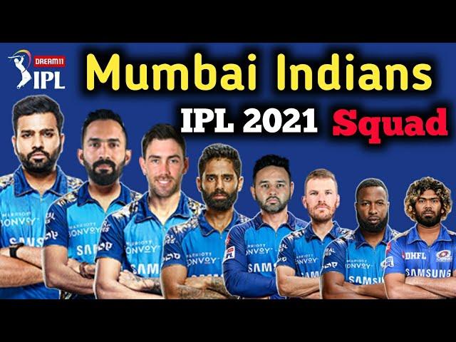 IPL 2021 - Mumbai Indians (MI) Full Squad | MI Probable Players List ipl 2021|