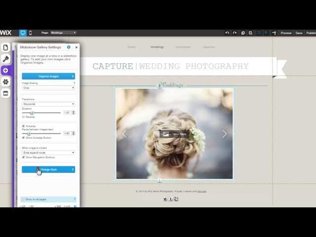 HTML Website Builder | Adding a Slide Show Gallery to your Wix.com website