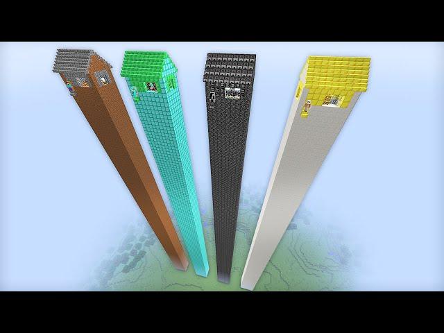 НЕБОСКРЁБ МАЙНКРАФТ: НУБ ПРОТИВ ПРО ПРОТИВ ЧИТЕР ПРОТИВ БОГ БАТЛ | Компот Minecraft