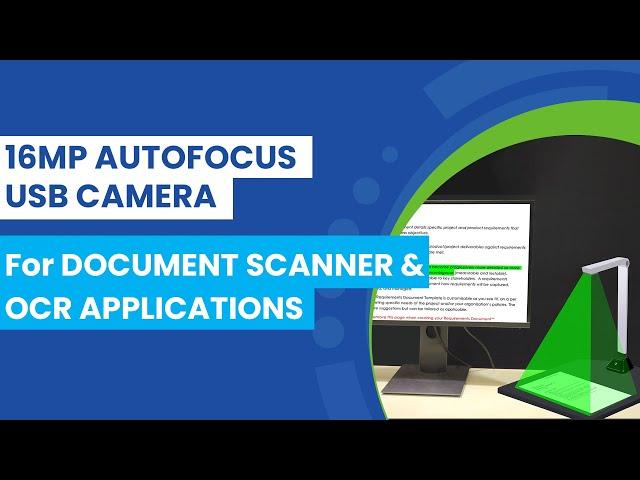 16MP Autofocus USB camera for Document Scanner & Optical Character Recognition (OCR) | e-con Systems