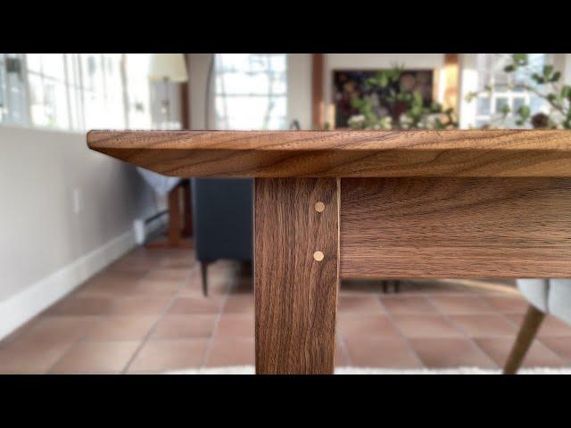 Building a Shaker Walnut Dining Table