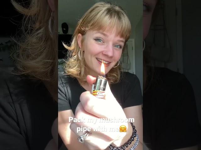 Asmr mushroom pipe prep 420 smoking with Kat McKannabis