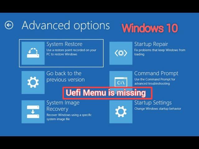 How to enable virtualization if UEFI menu  is missing in windows 10