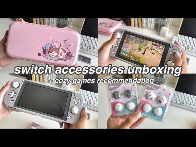 Nintendo Switch Lite Accessories Unboxing // Cozy Games Recommendation // Chill ASMR