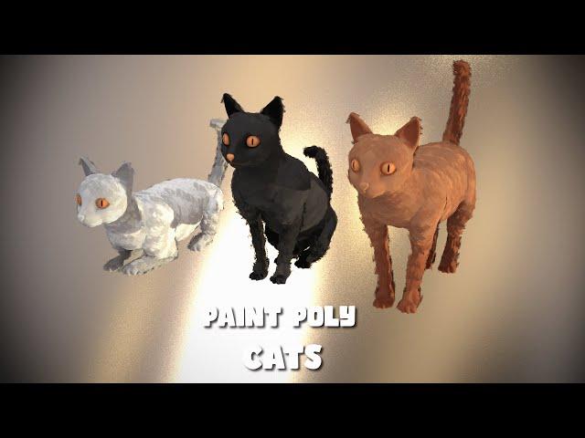 Paint Poly | Cats | Rigged & Animated | Showcase