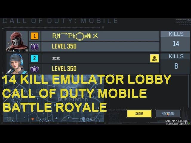 14 KILL EMULATOR LOBBY CALL OF DUTY MOBILE BATTLE ROYALE #codm  #callofduty  #callofduty