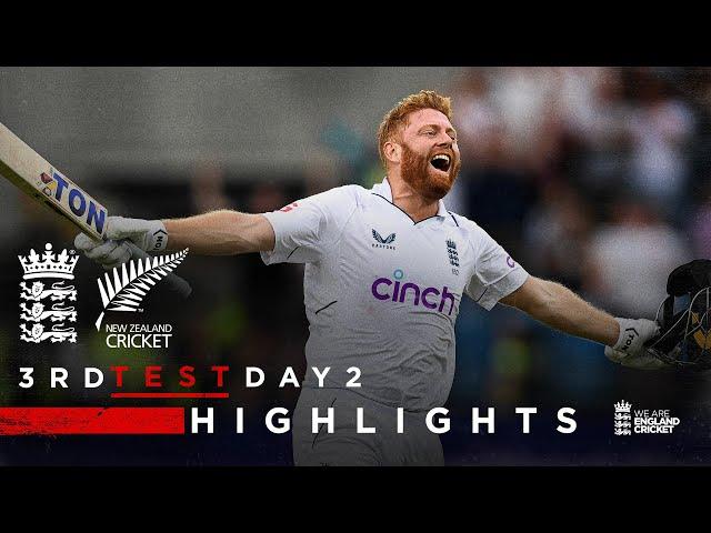 Bairstow Blasts Another Ton! |Highlights |England v New Zealand - Day 2 |3rd LV= Insurance Test 2022