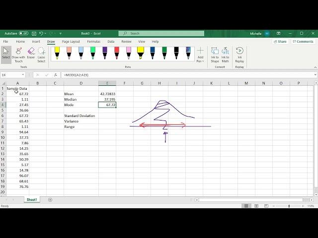 Find Mean, Median, Mode, Standard Deviation, Variance, and Range in Excel Quickly and Easily