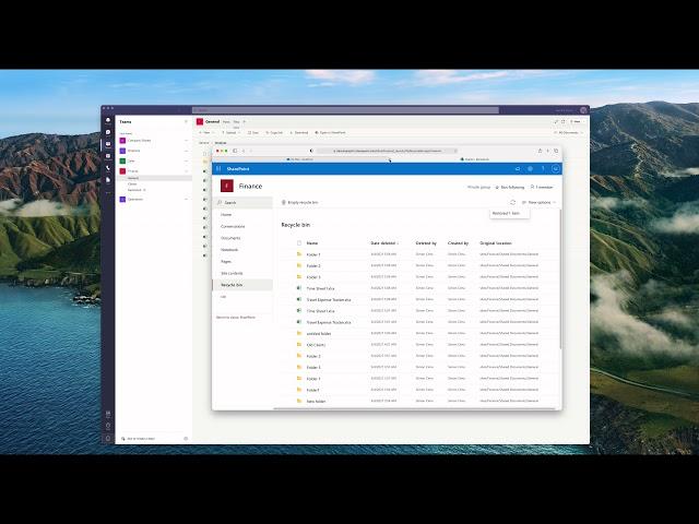 Microsoft Teams Basics - Restoring deleted files and folders