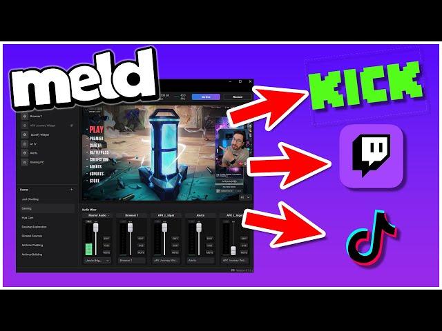 How To Stream With Meld on a Dual PC Setup or Console | Twitch Kick TikTok YouTube Live Streaming