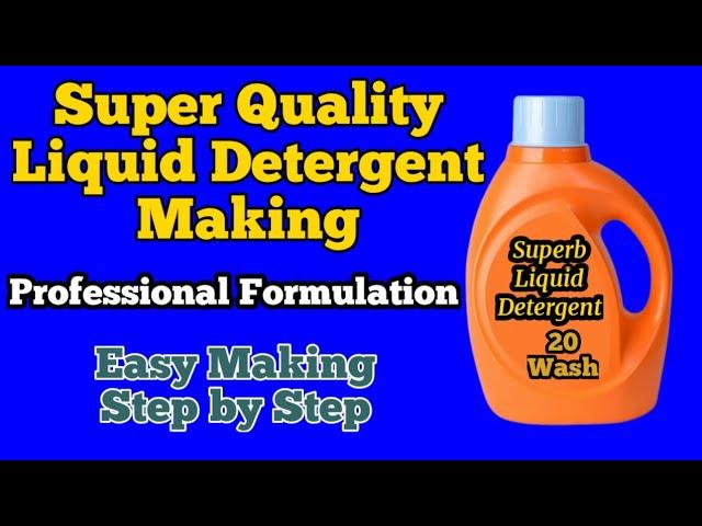 Liquid Detergent Making Process100% Real Formula how to make liquid detergent homemade business idea