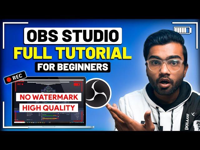 OBS Studio Tutorial for PC (2023) | Free Screen & Gameplay Recording | HINDI