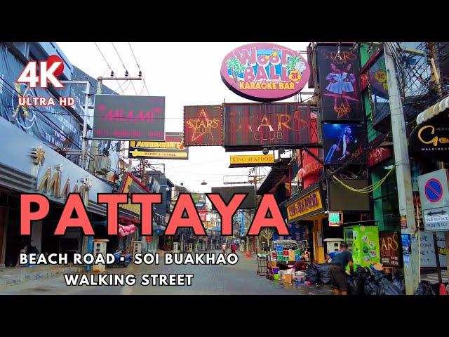 [4K UHD] Pattaya Main Spots Scenery and City Sounds (Famous Streets)