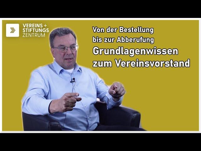 Grundlagenwissen zum Vereinsvorstand