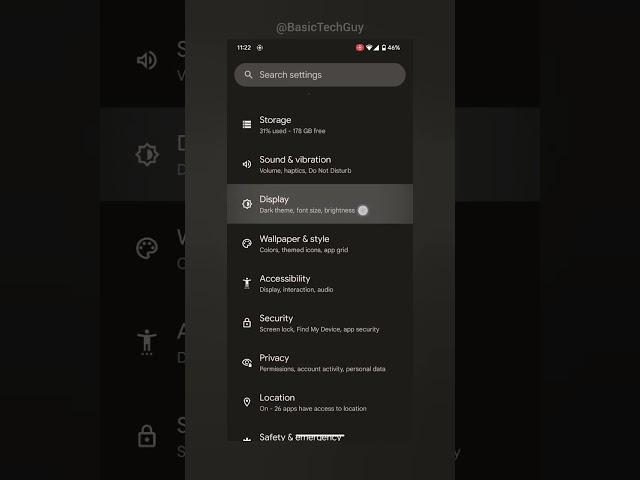 How to enable Night light mode on Android - Pixel 7