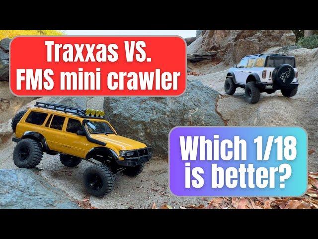 Traxxas TRX4m Bronco vs. FMS FCX18 LC80 Toyota Landcruiser, which is the best RTR scale mini crawler