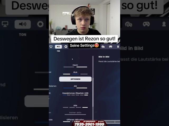 rezon leakt seine Fn settings #fortnite #viral #rezon #fncs #amar #mongraal #leak #leaks #settings