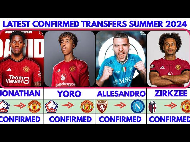 CONFIRMED TRANSFER NEWS SUMMER 2024, YORO TO UNITEDJONATHAN TO UNITED  ZIRKZEE TO UNITED 