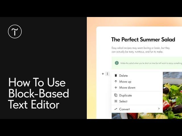 How To Use Block-Based Text Editor On Tilda