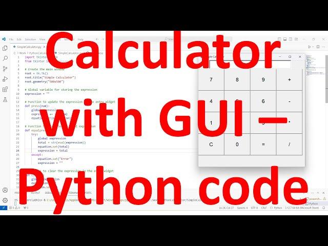 How to create a simple Calculator with GUI in Python?