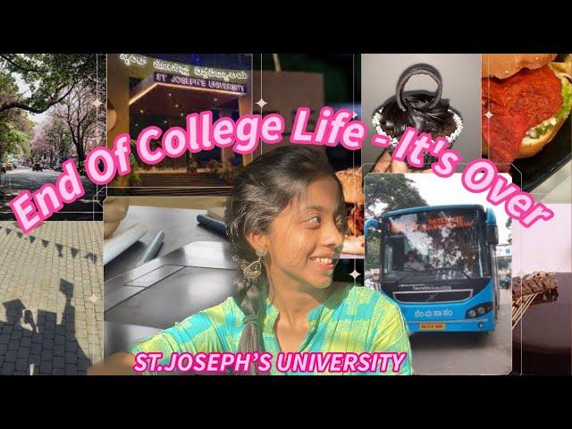 My Last College Video Ever | St. Joseph's University, Bangalore #collegejourney #universitylife