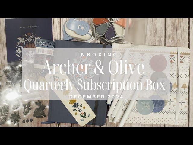 Unboxing the Archer and Olive Quarterly Subscription Box | December 2024