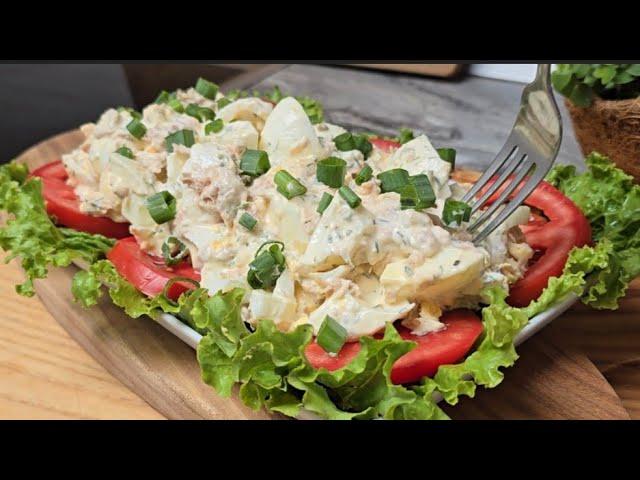 Savršena letnja OBROK salata sa JAJIMA I TUNJEVINOM #salata #obrok #ručak #večera #doorucak
