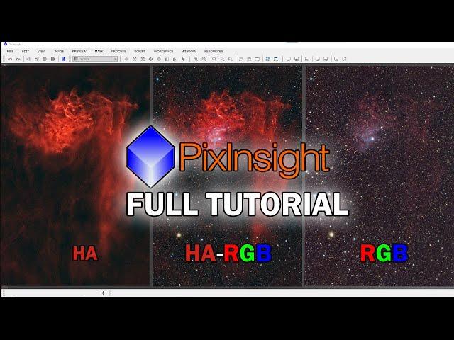 PixInsight Full Tutorial | HA-RGB | Step-by-Step | Photoshop Tips