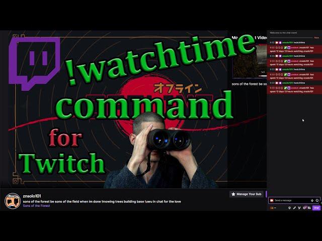 !watchtime command for twitch chat & fix for 0 watchtime 2023