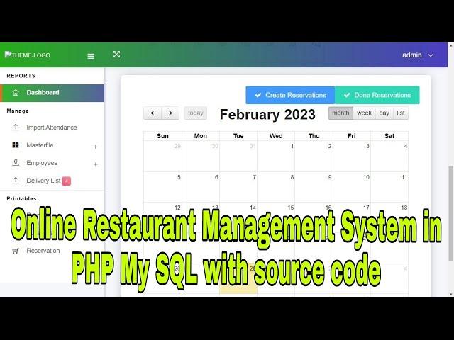 Online Restaurant Management System in PHP My SQL with source code