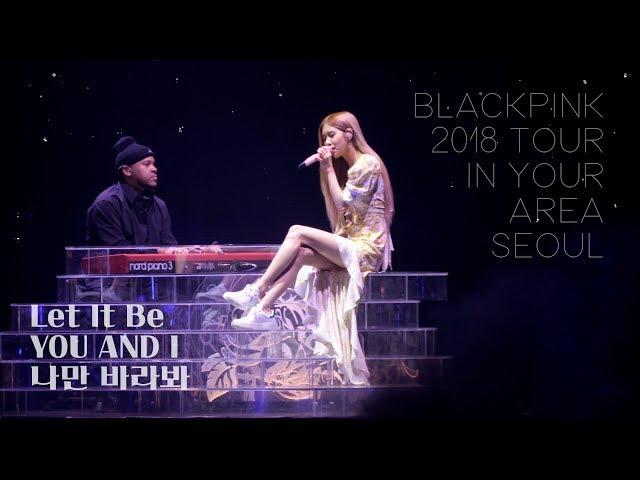 181111 BLACKPINK ROSÉ 블랙핑크 로제 IN YOUR AREA Seoul (Day2) 직캠 -  Let It Be + YOU AND I + 나만 바라봐 Solo