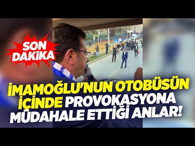 Ekrem İmamoğlu'nun Otobüsün İçinde Provokasyona Müdahale Ettiği Anlar! | Erzurum Mitingi | KRT Haber