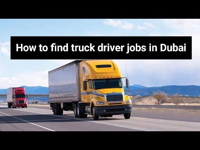 How we can find a truck driver job in Dubai after getting a license