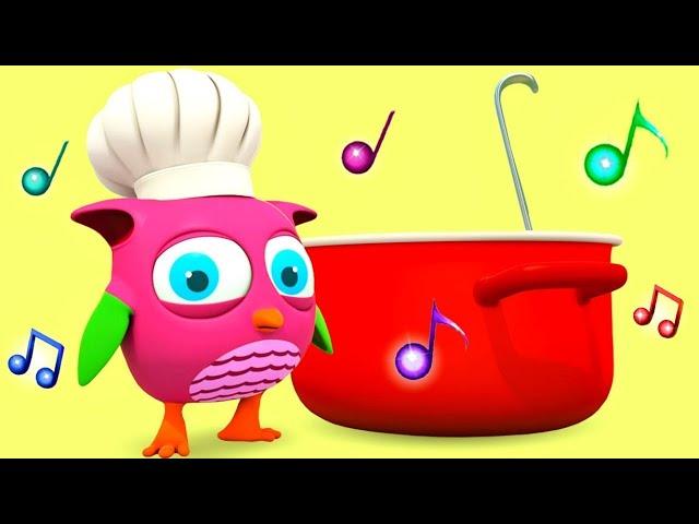 Canzoni e cartoni animati per bambini! Impara i nomi delle verdure - Facciamo la zuppa!