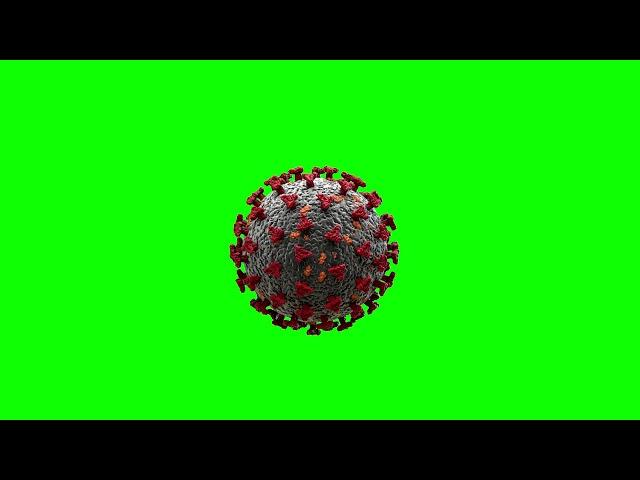 Green screen Coronavirus 3D model COVID 19 Animation FREE download