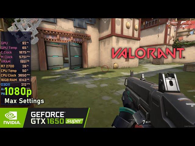 Valorant on GTX 1650 Super | 1080p Max Settings | PC Performance Gameplay Test!