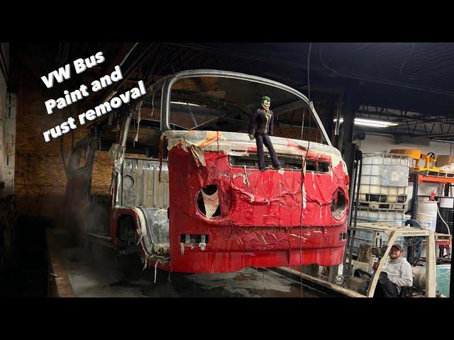 Chemical dipping a 1969 Volkswagen Westfalia Bus