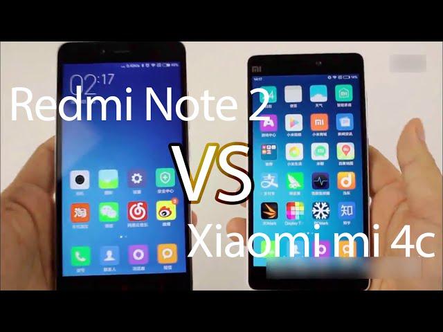 Xiaomi mi 4c vs Xiaomi redmi note 2