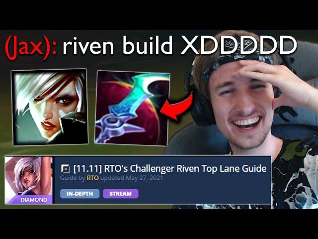 I finally tried RTO's Challenger Riven Top Lane Guide, its kinda interesting 