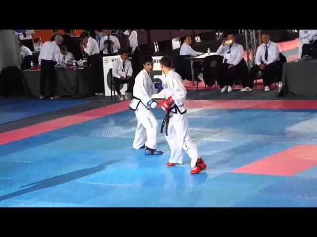 Alisher Akhmedov (TJK) v Lubomir Bakalski (BUL) Male -64kg Sparring Semi Final