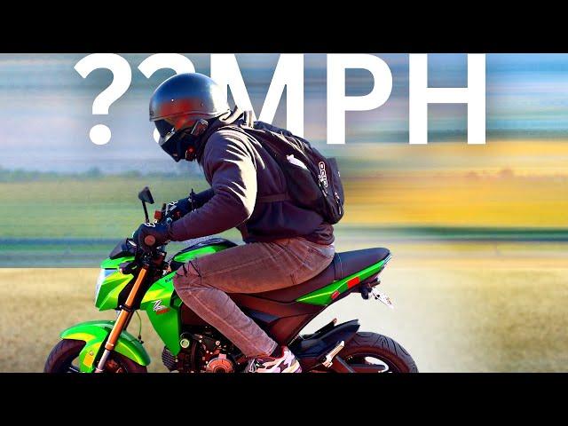 KAWASAKI Z125 TOP SPEED TEST (UNDER 3MIN)