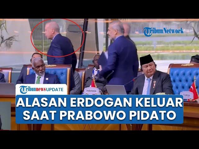 Terungkap Alasan Presiden Erdogan Keluar saat Prabowo Pidato Menggebu Bela Palestina di KTT D8