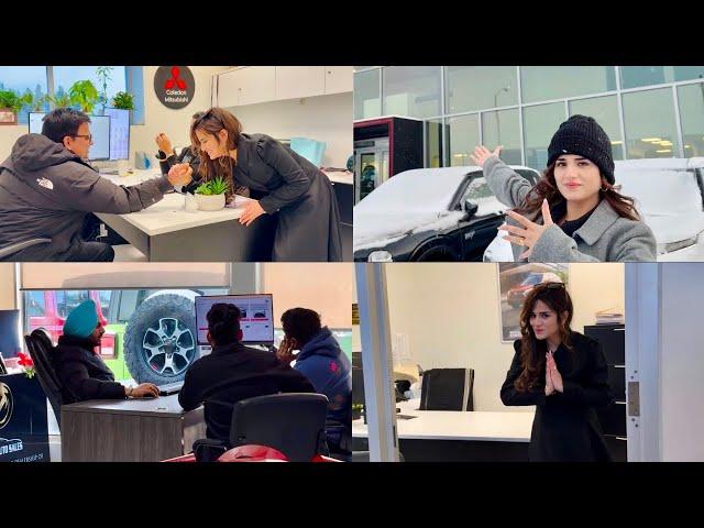 OUR WORK ROUTINE In CANADA|| FIRST SNOW ️|| OFFICE TOUR || INDIA DI TYARI || @JassArsh