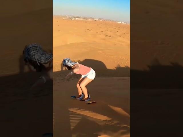 Dubai Desert  #dubaidesert #sandboard #sandboarding #dubai #dubailife #travel #desert #adventure